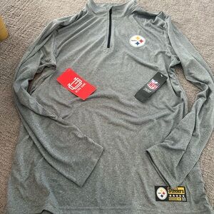 NFL Team Apparel Heather Gray Pullover Hoodie